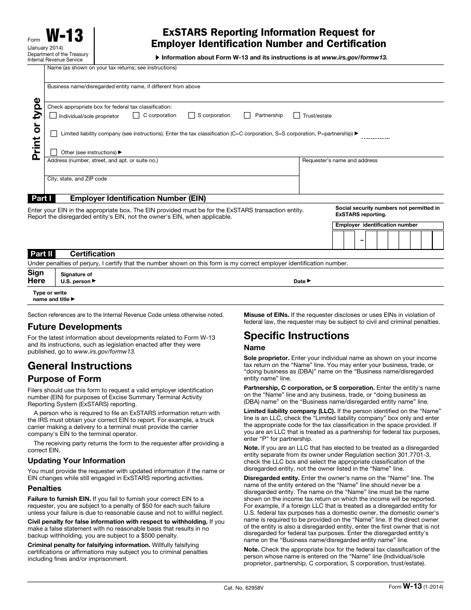 IRS Form W 13 Fill Out Sign Online And Download Fillable PDF 