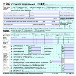 IRS Releases Form 1040 For 2020 Tax Year Taxgirl