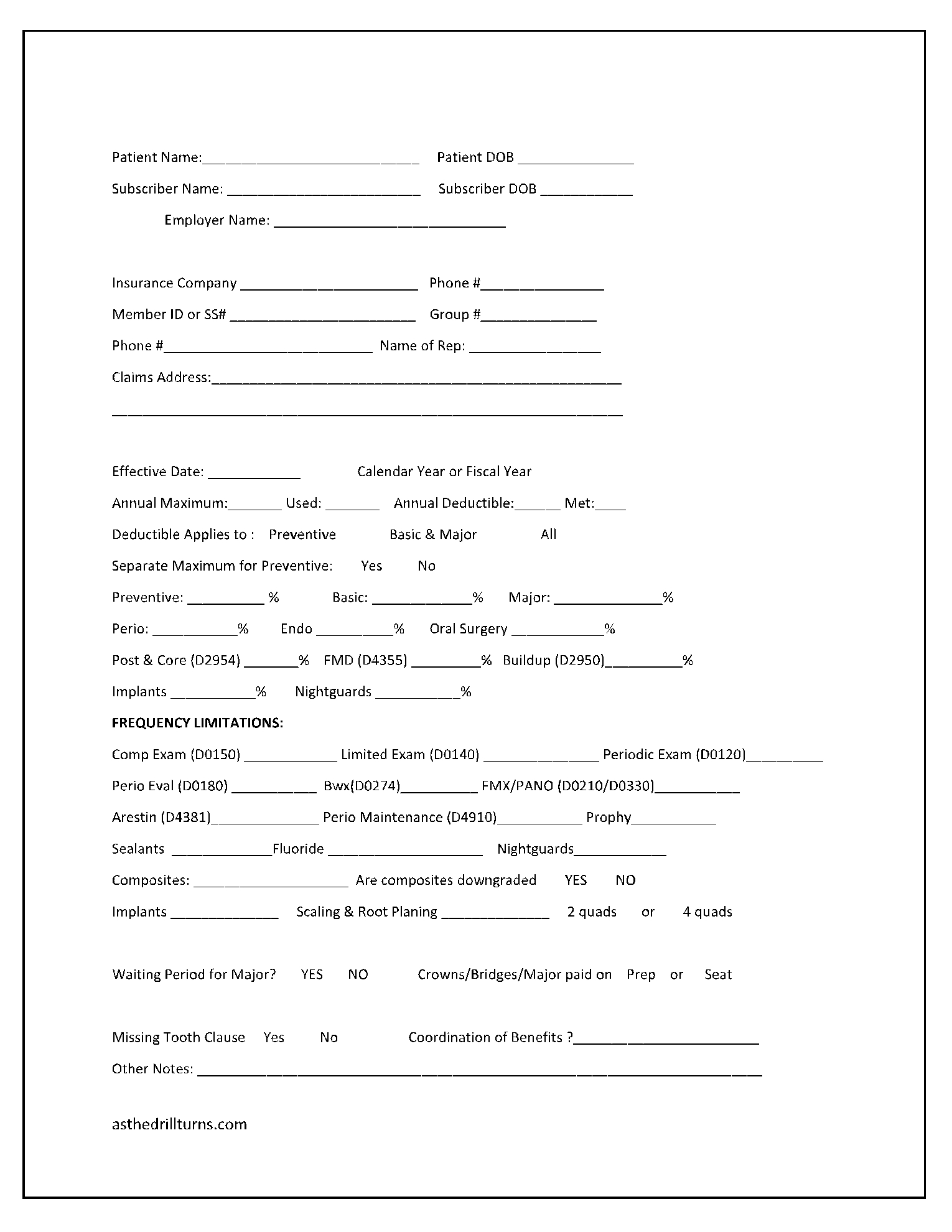 Medical Insurance Verification Form Template CocoSign
