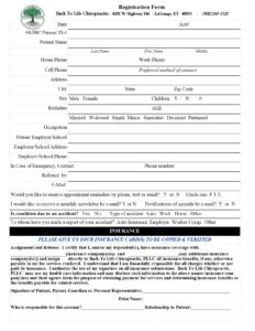 New Patient Forms U0026 Map Back To Life Chiropractic