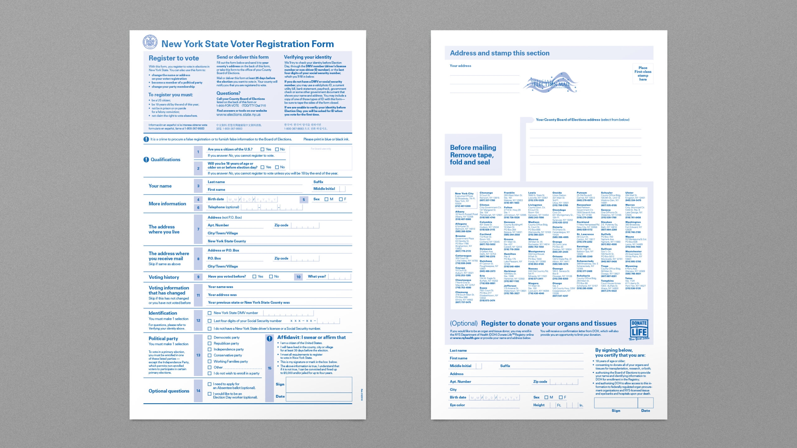 New York State Voter Registration Oxide Drew Davies
