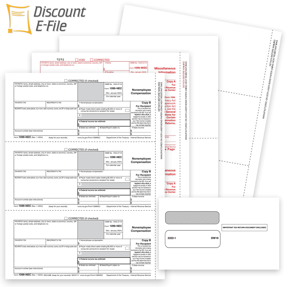 Official 1099 Forms At Big Discounts Discount Tax Forms