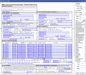 Open Dental Software Claim Form Edit