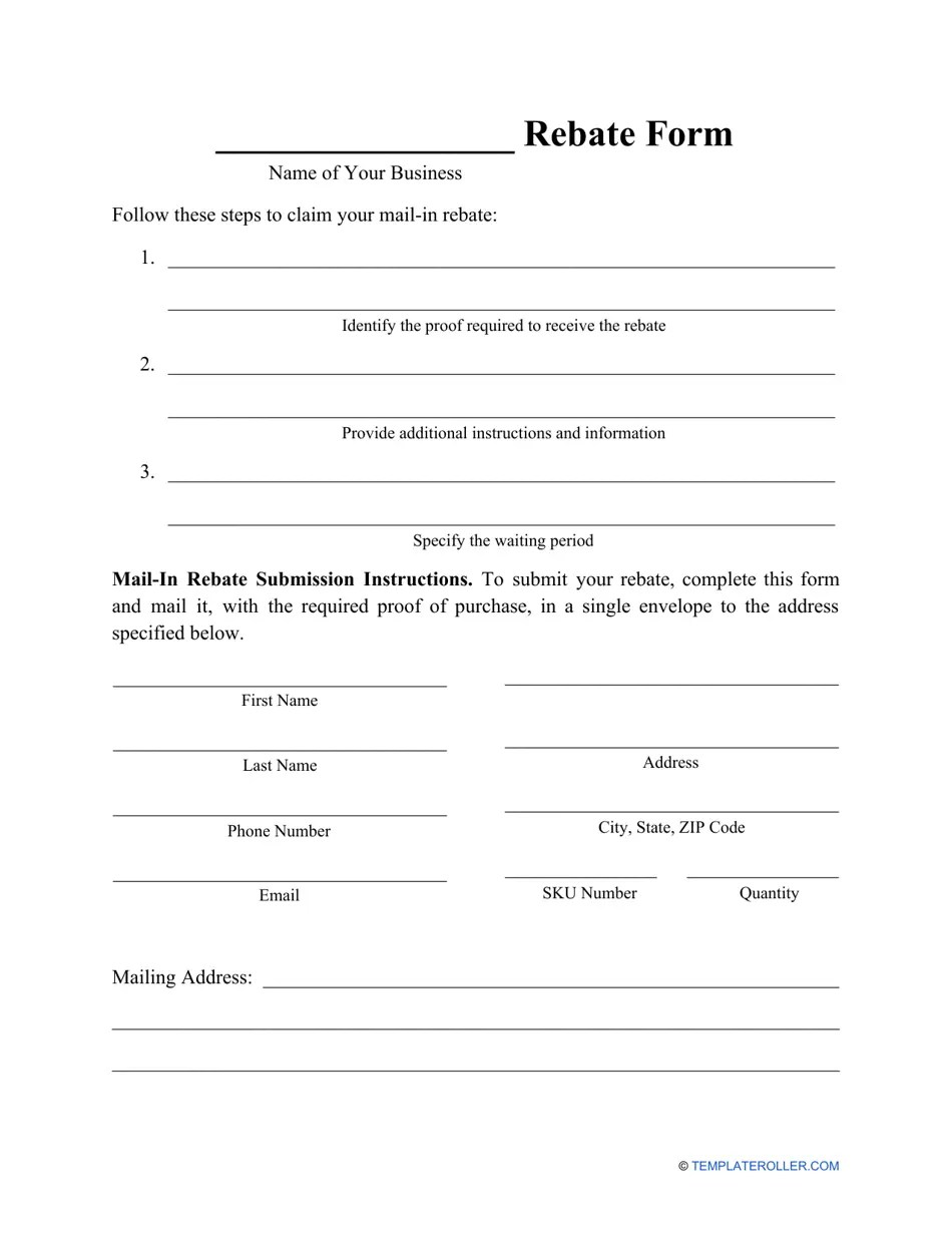 Pa Rental Rebate Form