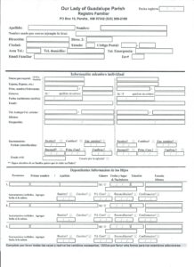 Parish Registration Forms Our Lady Of Guadalupe Parish