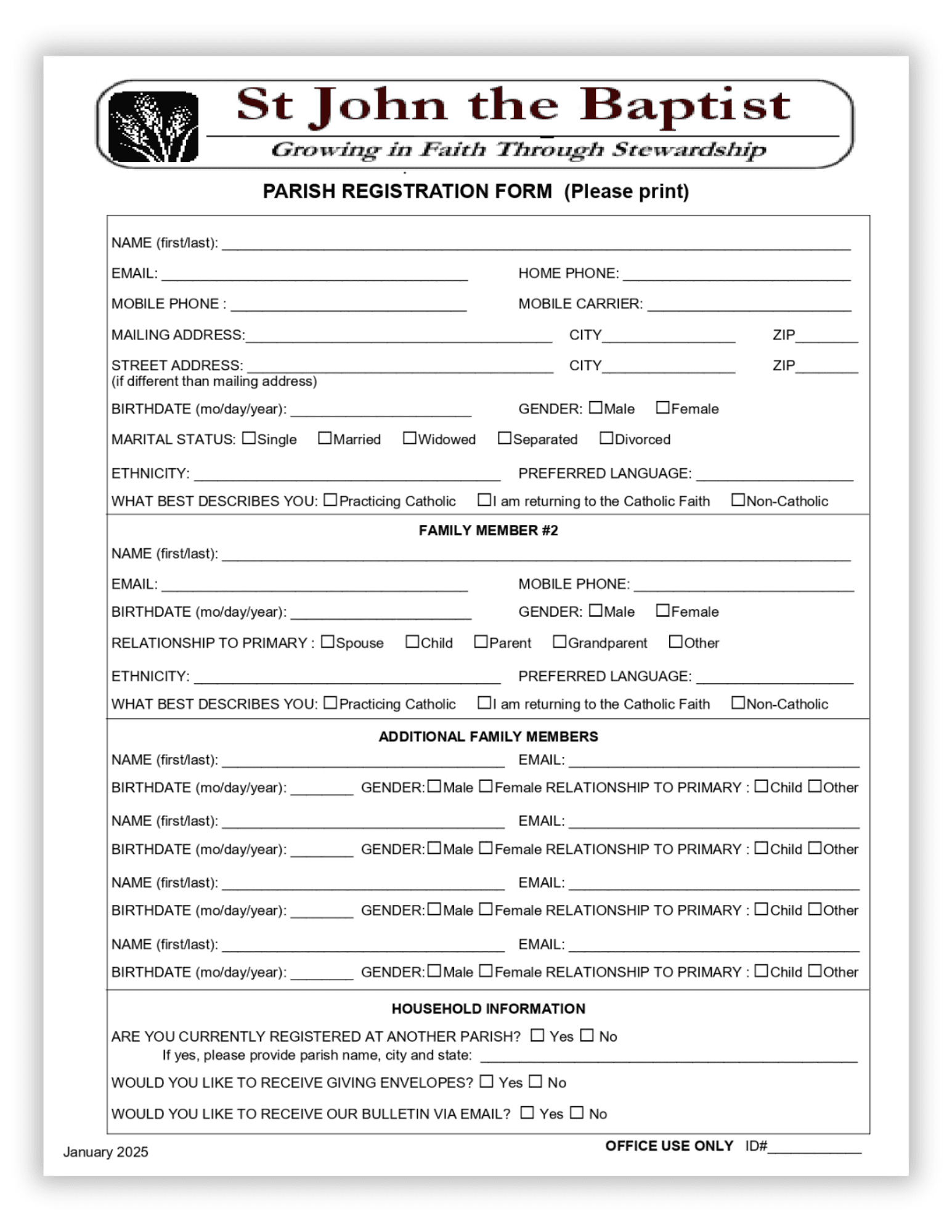 Parish Registration