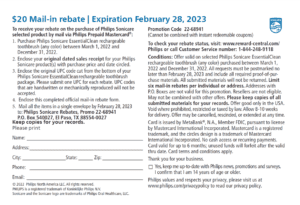 Philips Sonicare Rebate Form 2023 PrintableRebateForm