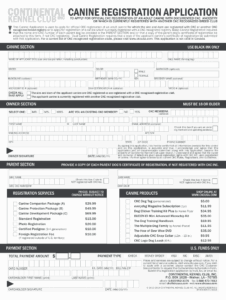 Printable Ckc Registration Forms Printable Form 2024