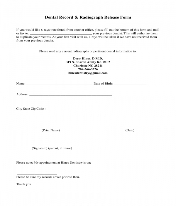Printable Dental X Ray Refusal Form Fill Online Print Vrogue co