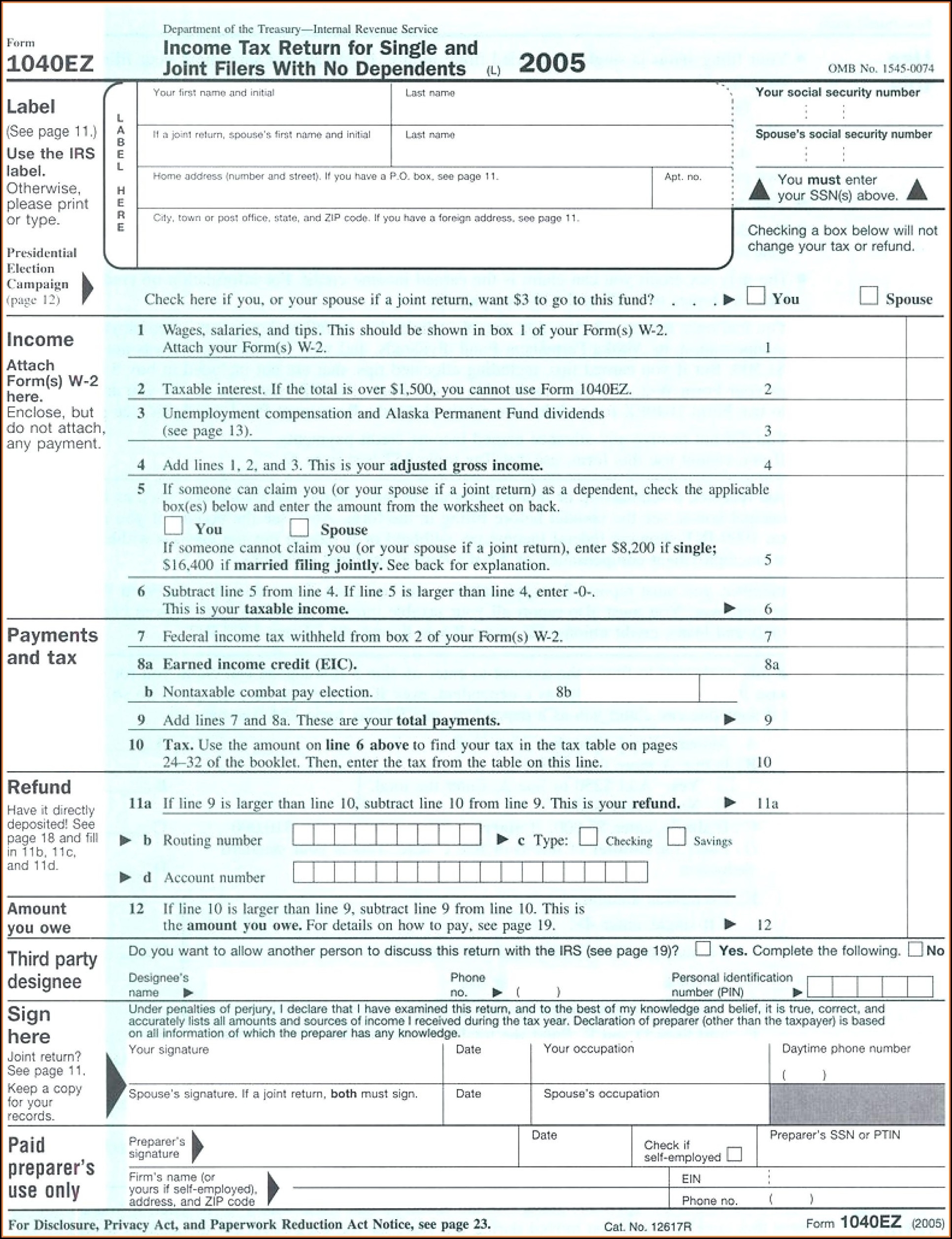 Printable Tax Form 1040ez 2017 Form Resume Examples E4Y4lA0YlB