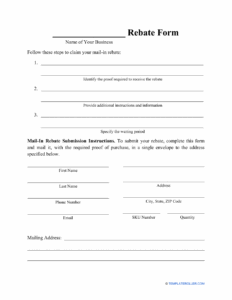 Rebate Form Fill Out Sign Online And Download PDF Templateroller