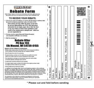 Rebate Menards Get Huge Saving With Menards Rebate Form Worksheets Library