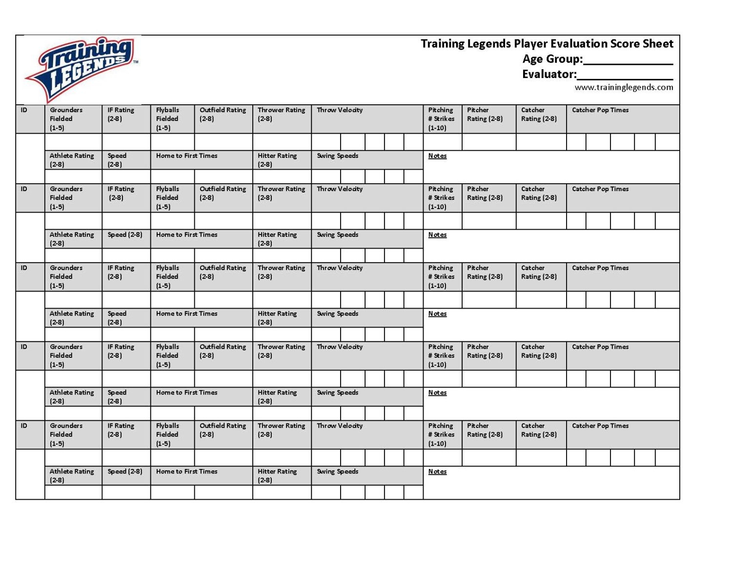 Resources Training Legends