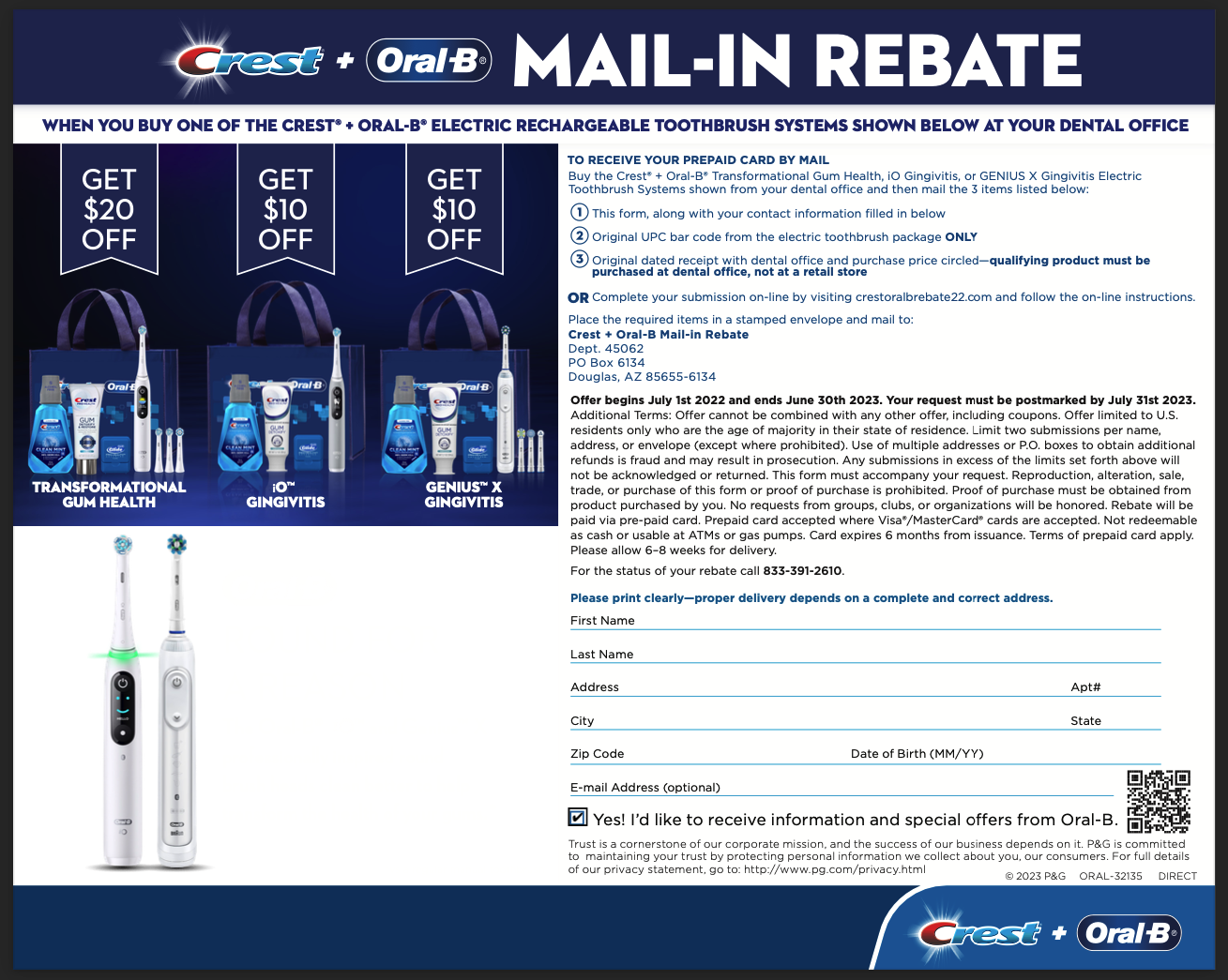 Save Big With Oral B Rebate Form 2025