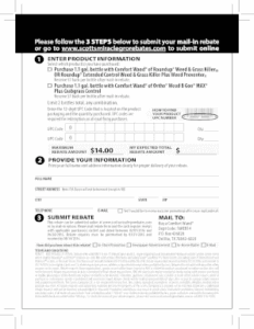 Scotts Rebate Form 2023 Printable Forms Free Online