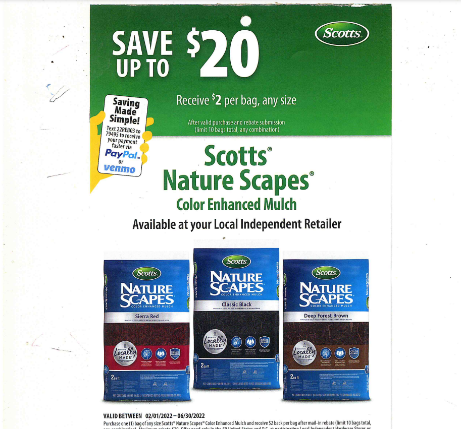 Scotts Rebate Form Printable Rebate Form