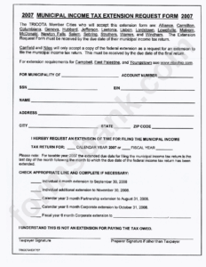 Tax Extension Printable Form Printable Party Favors