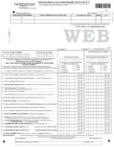 TAXPAYER ANNUAL LOCAL EARNED INCOME TAX RETURN F 1 Flip EBook
