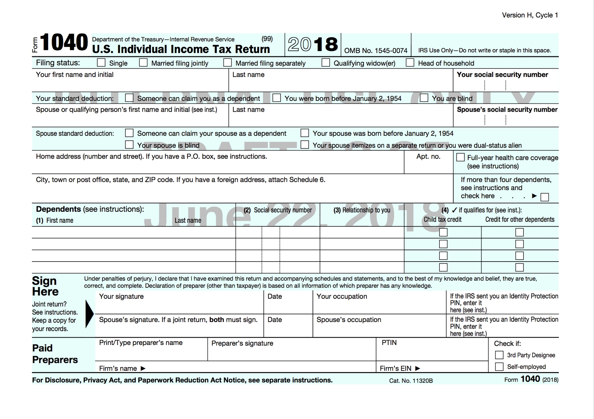 Treasury Department Reveals Draft Of New Postcard size Tax Form For 2019 Washington Times