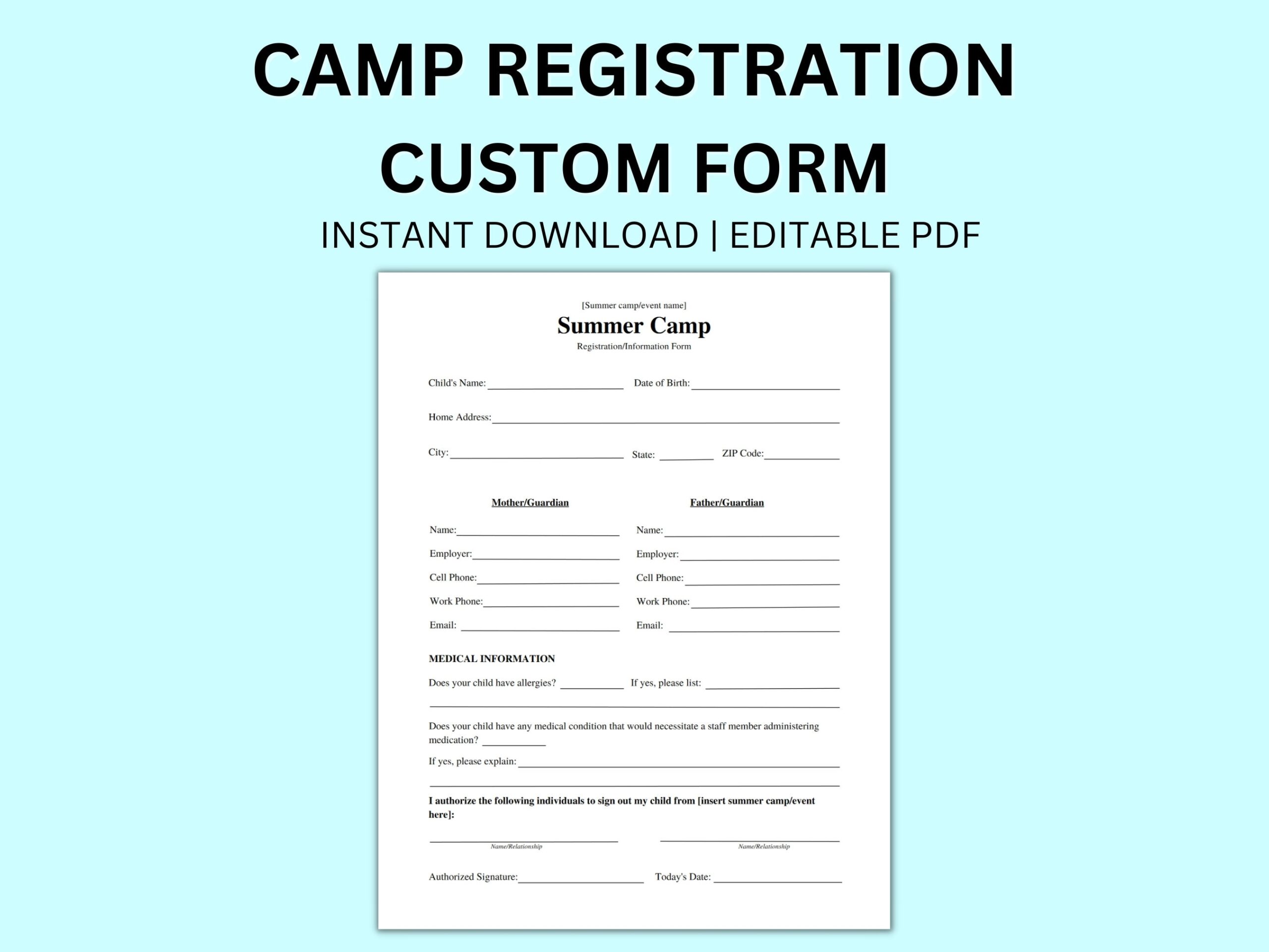 Vbs Registration Form Etsy