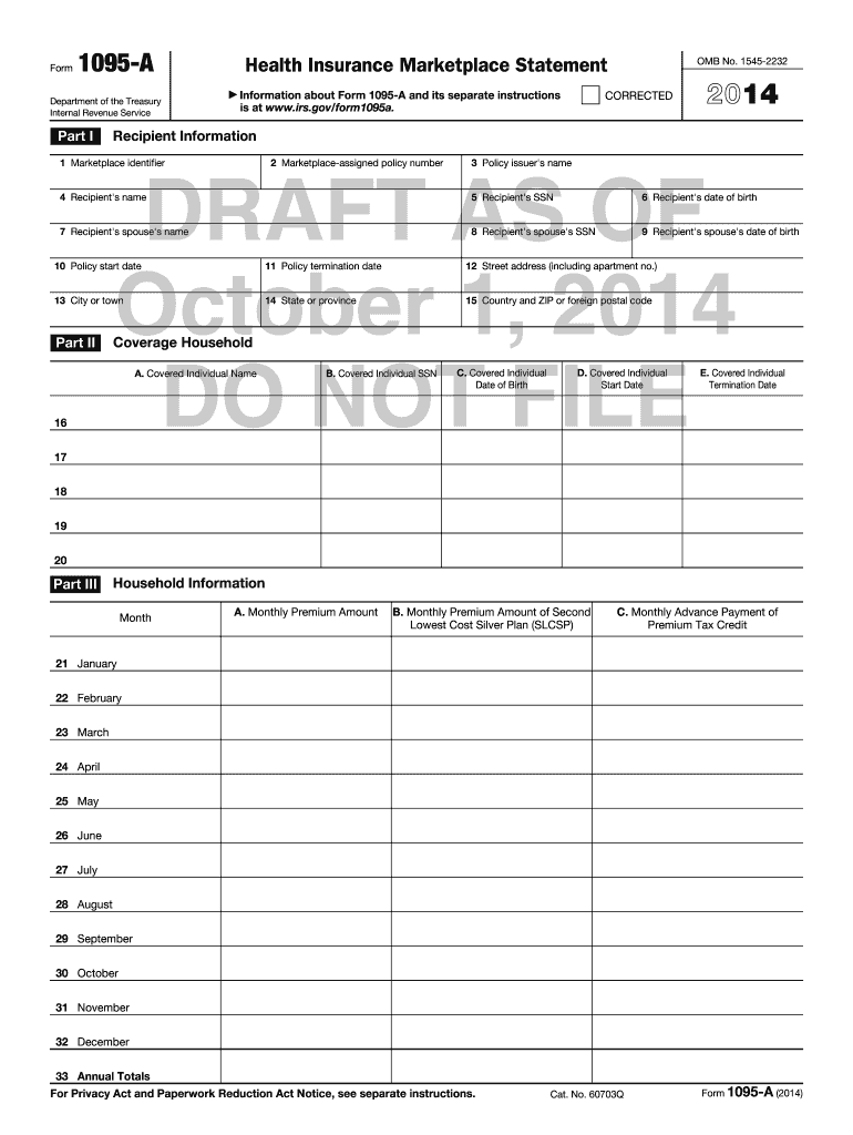 1095 A Form Pdf Fill And Sign Printable Template Online US Legal Forms