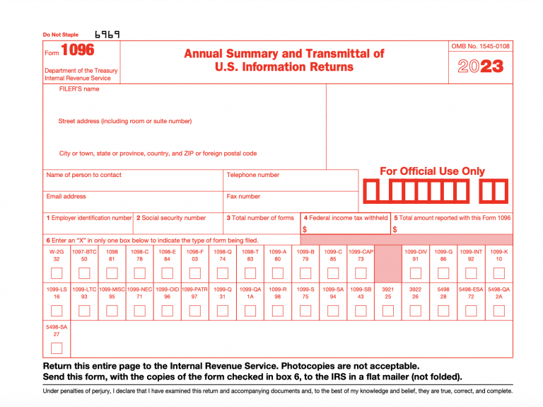 1096 Form What Is A 1096 Form How To Complete And File 1096 Forms