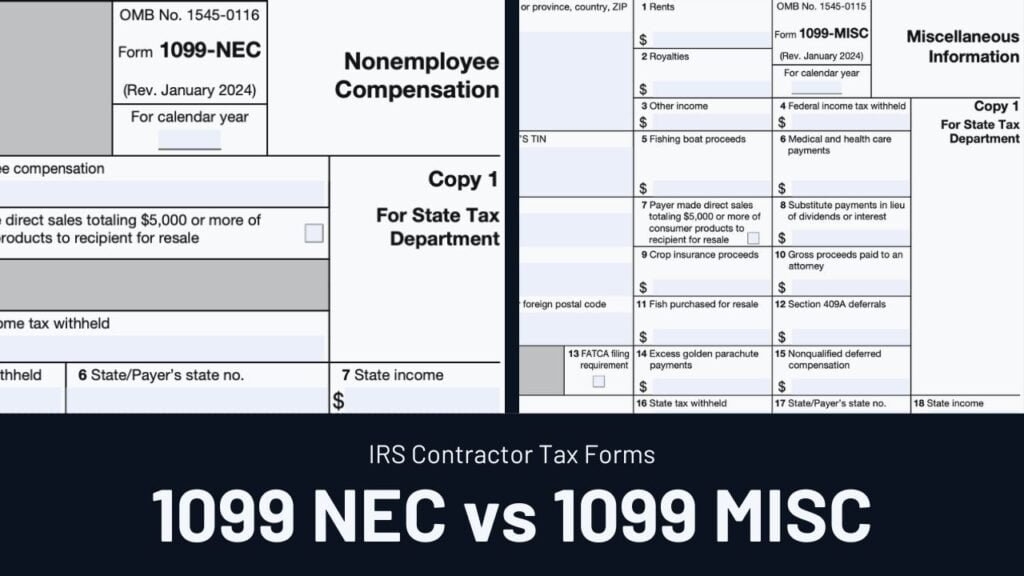 1099 NEC Vs 1099 MISC Complete Guide For Contractors