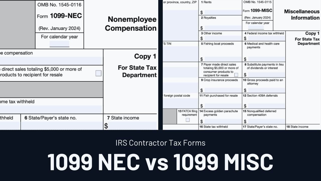 1099 NEC Vs 1099 MISC Complete Guide For Contractors