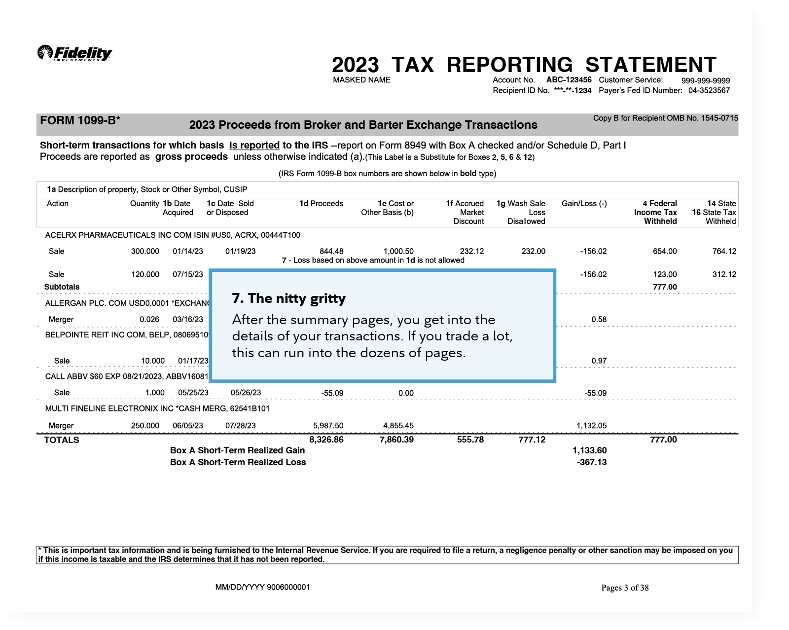 1099 Tax Form 1099 Fidelity