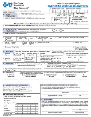 18 Printable Medical Claim Form Blue Cross Blue Shield Templates