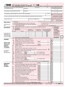 2015 IRS 1040 Form