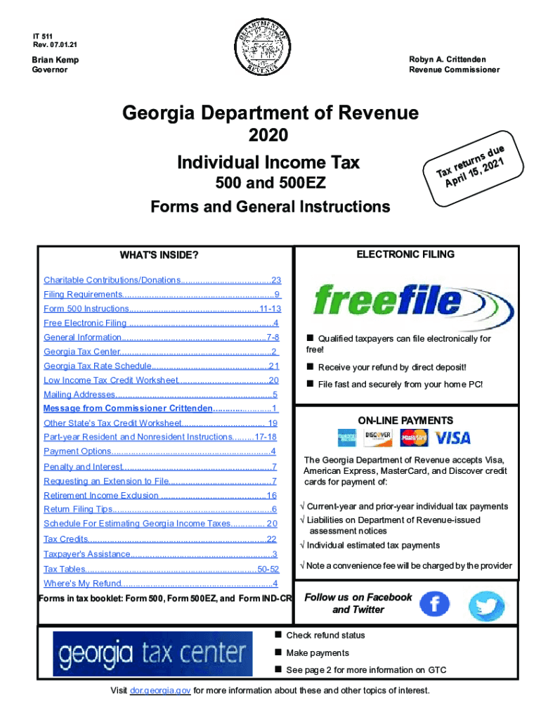 2019 Georgia State Income Tax Forms And Instructions Fill And Sign