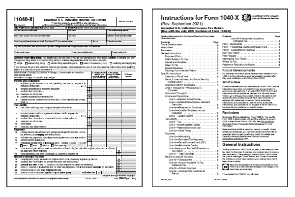2022 1040X Form And Instructions 1040 X 