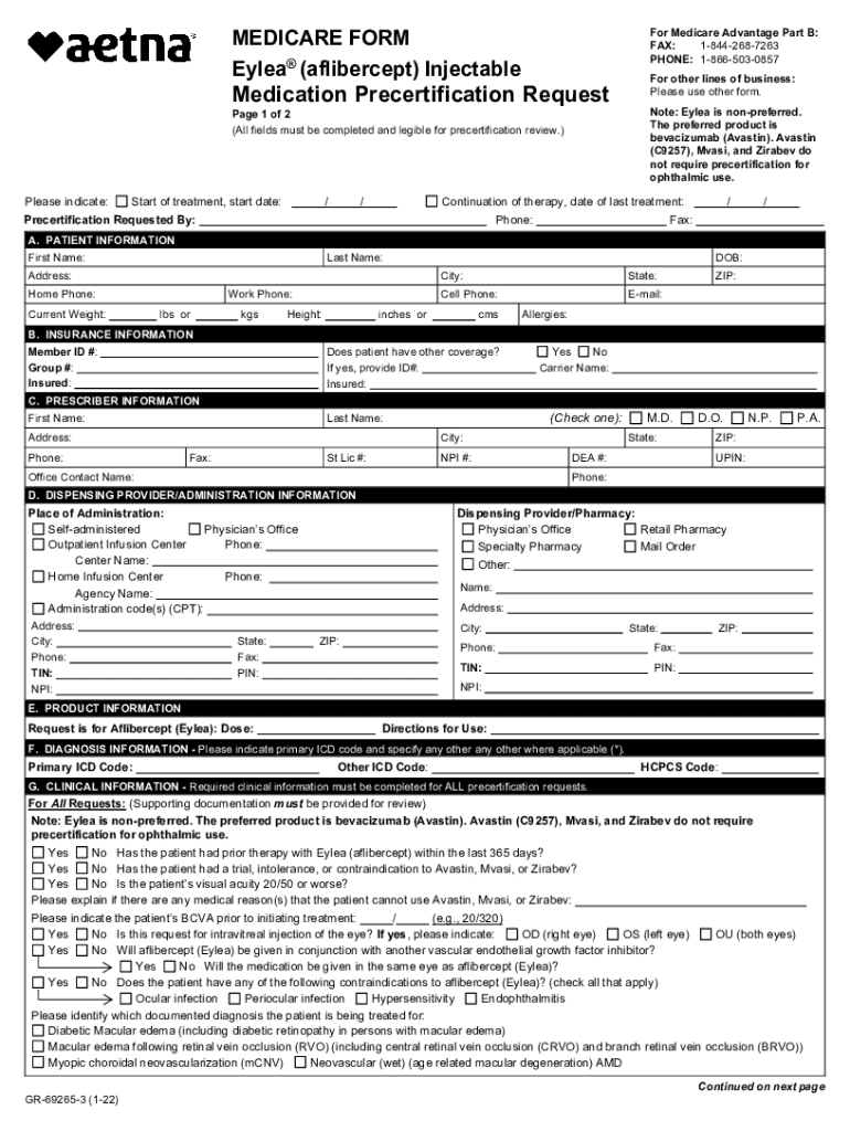 2022 2025 Form Aetna GR 69265 Fill Online Printable Fillable Blank 2022 2025 Form Aetna GR 69265 Fill Online Printable Fillable Blank