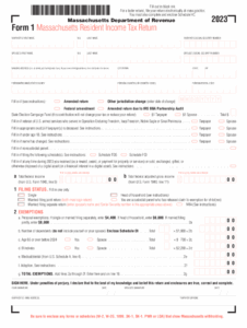 2023 2025 MA Form 1 Fill Online Printable Fillable Blank PdfFiller