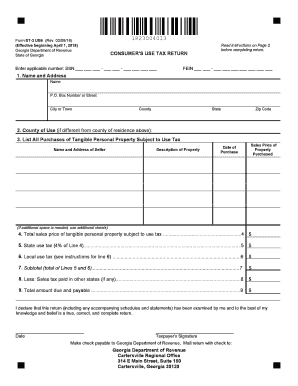 2023 Ga Tax Form Printable Forms Free Online