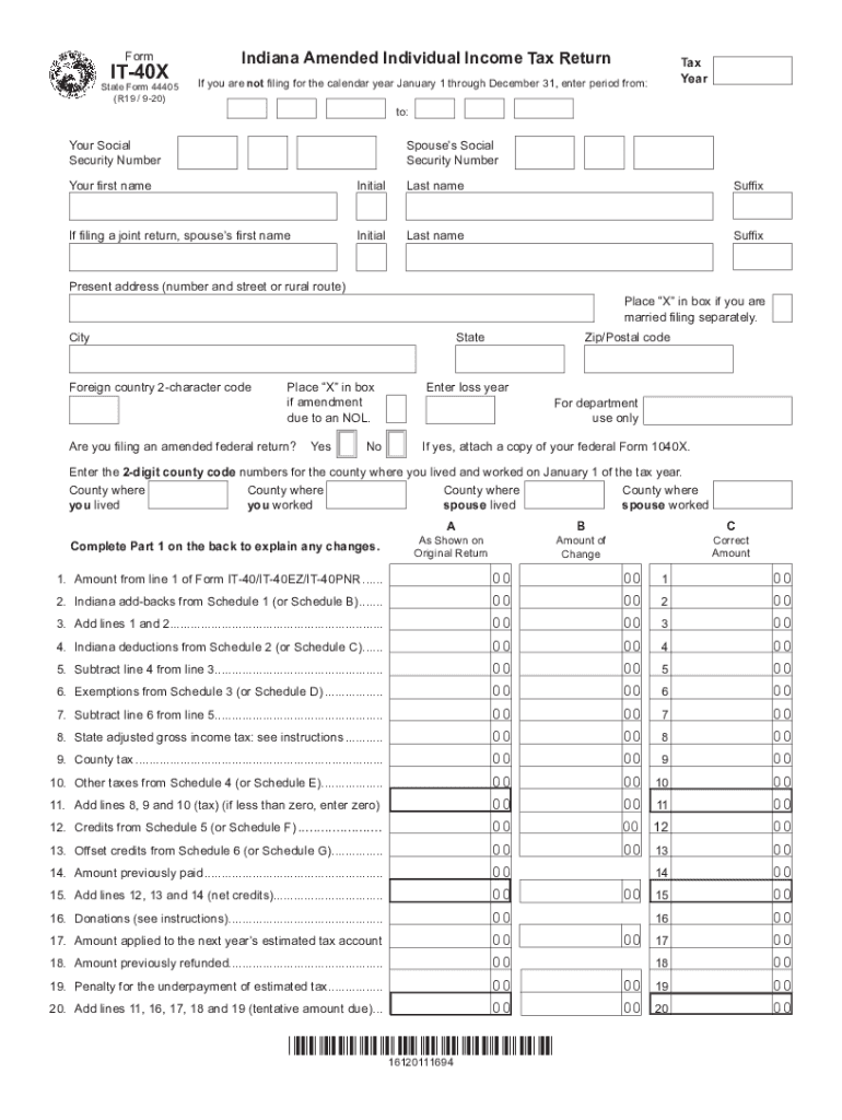 2023 Indiana Tax Form Printable Forms Free Online