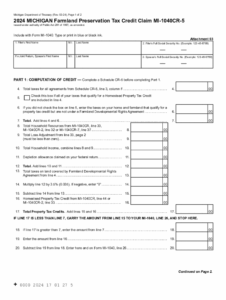 2024 Form MI MI 1040CR 5 Fill Online Printable Fillable Blank