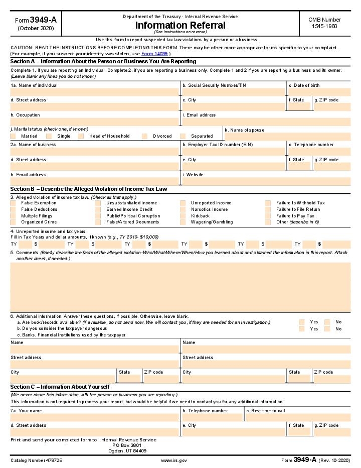 3949 A Form Online Digital Tax Workflow AirSlate