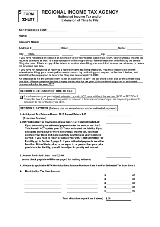 5 Regional Income Tax Agency Rita Printable Pdf Download