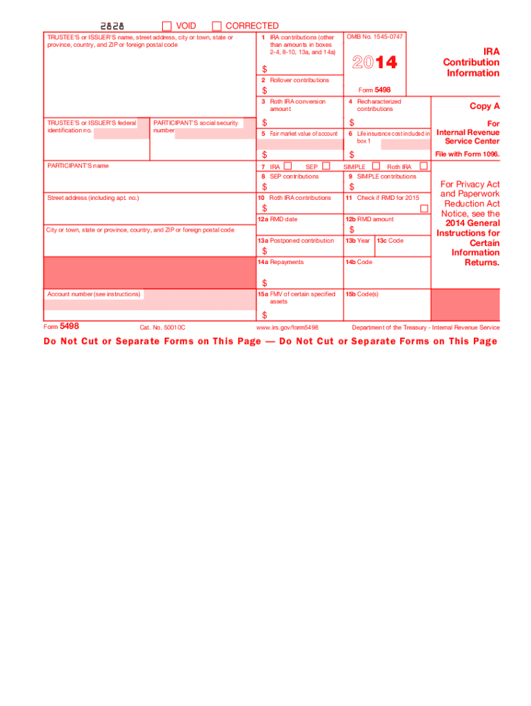 5498 Tax Form Fill Out Sign Online DocHub