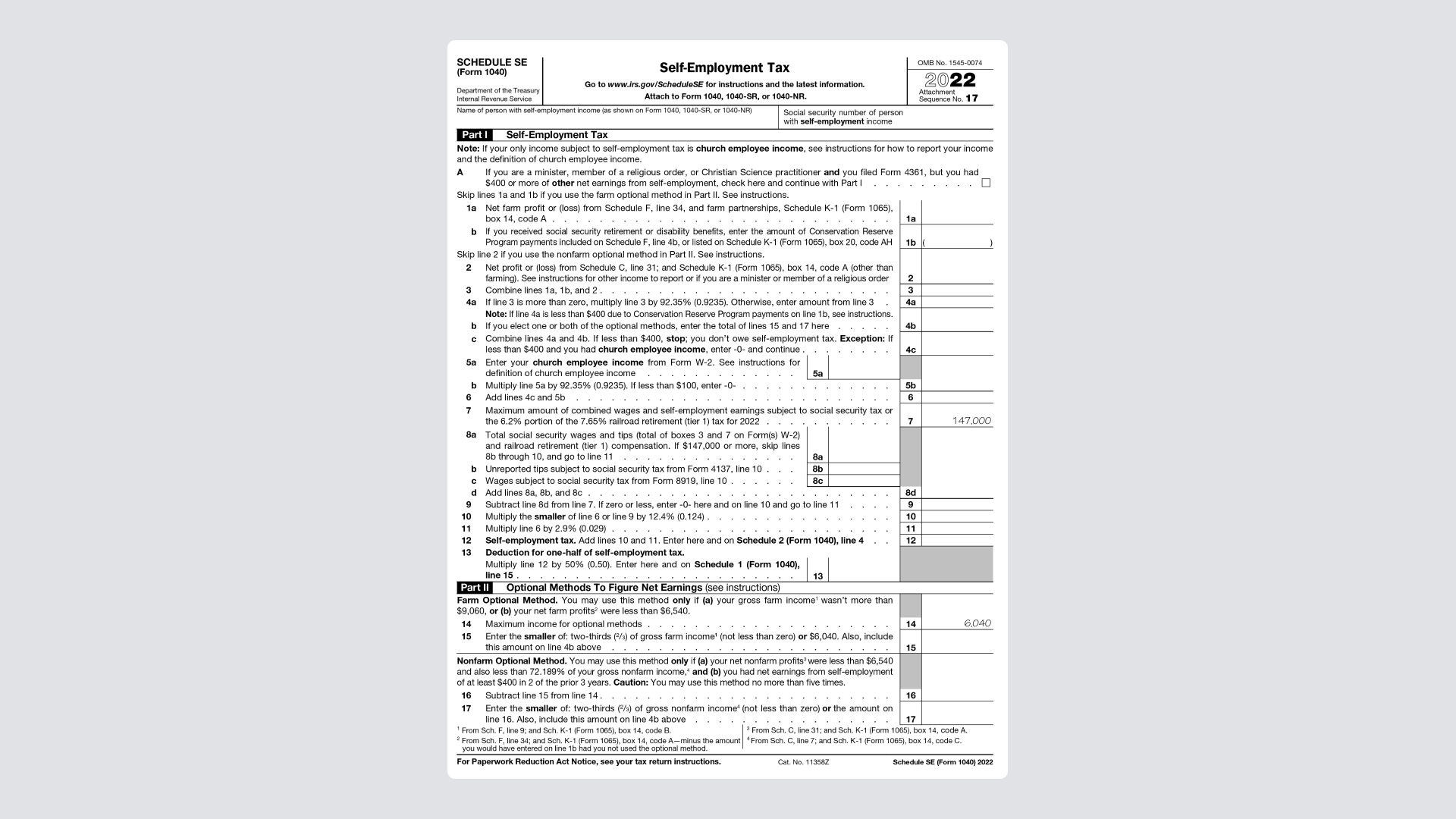 A Step by Step Guide To The Schedule SE Tax Form
