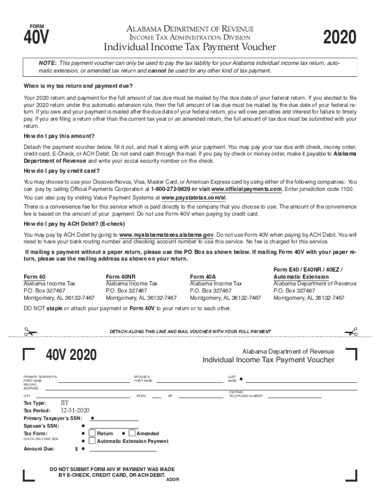 Alabama Form 40 Instructions 2023 Printable Forms Free Online