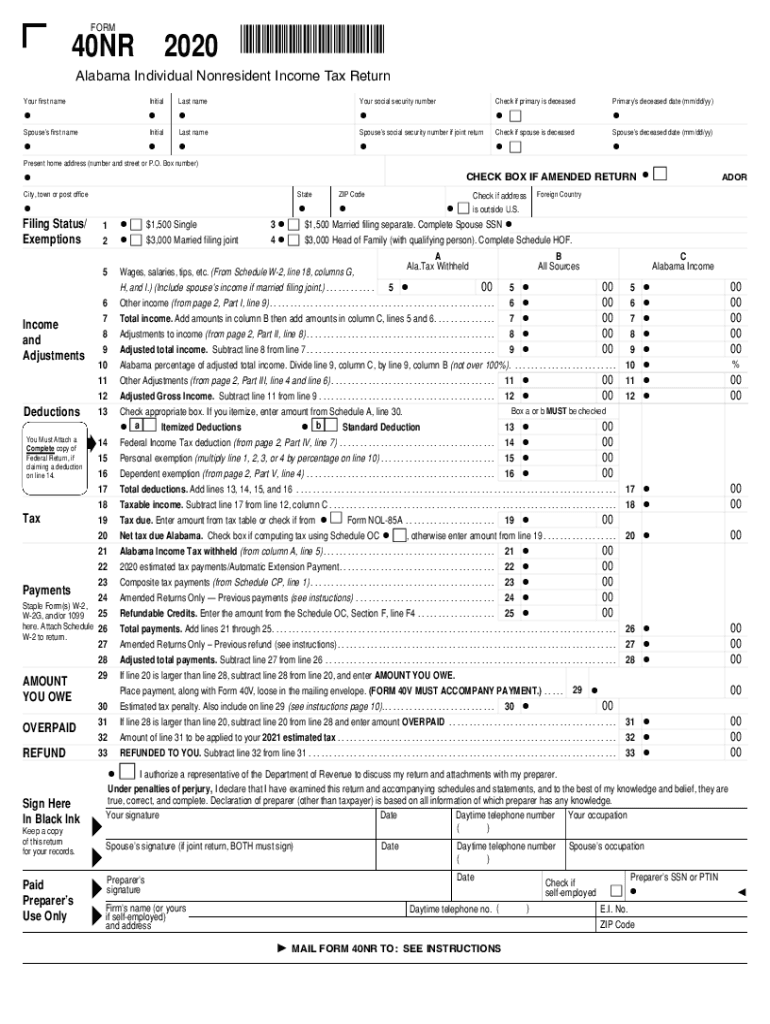 Alabama State Tax Form 2024 Fill Out Sign Online DocHub