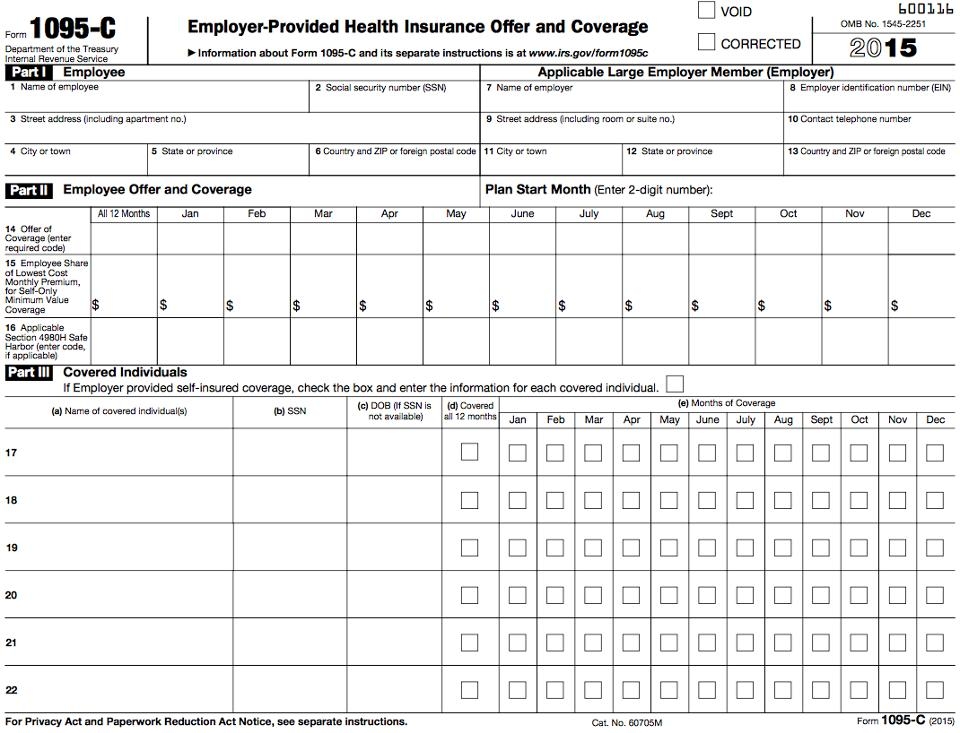 Benefits 101 IRS Form 1095 The Spot Benefits 101 IRS Form 1095 The Spot
