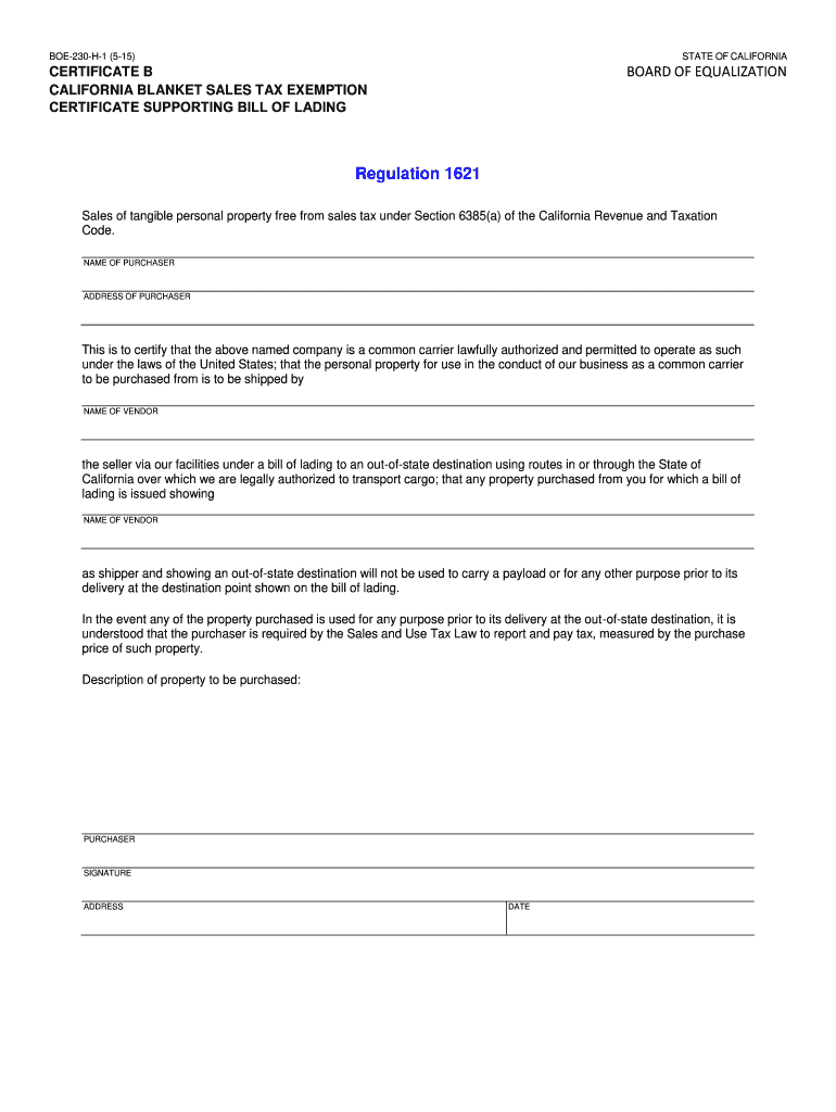 California Sales Tax Exemption Certificate Fill Out Sign Online DocHub