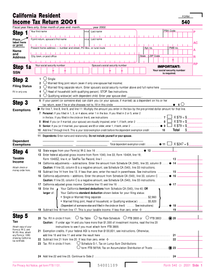 California State Tax Forms