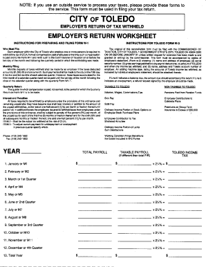 City Of Toledo Income Tax Form 2020 Fill And Sign Printable Template 