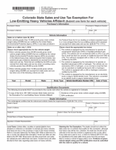 Colorado Tax Exempt Form Fill Online Printable Fillable Blank