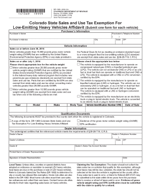 Colorado Tax Exempt Form Fill Online Printable Fillable Blank